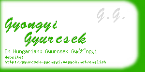 gyongyi gyurcsek business card